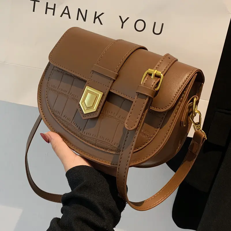 Women's Saddle Crossbody Bag Brown 2024 - Image 5