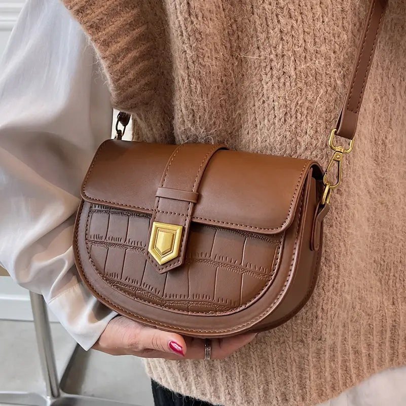 Women's Saddle Crossbody Bag Brown 2024 - Image 6