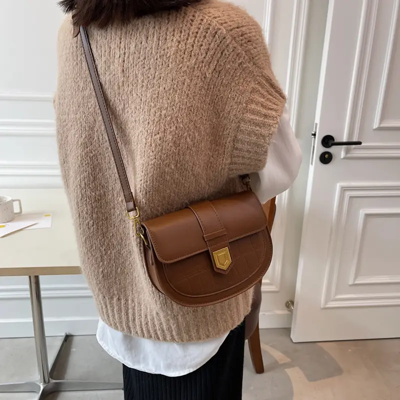 Women's Saddle Crossbody Bag Brown 2024 - Image 2