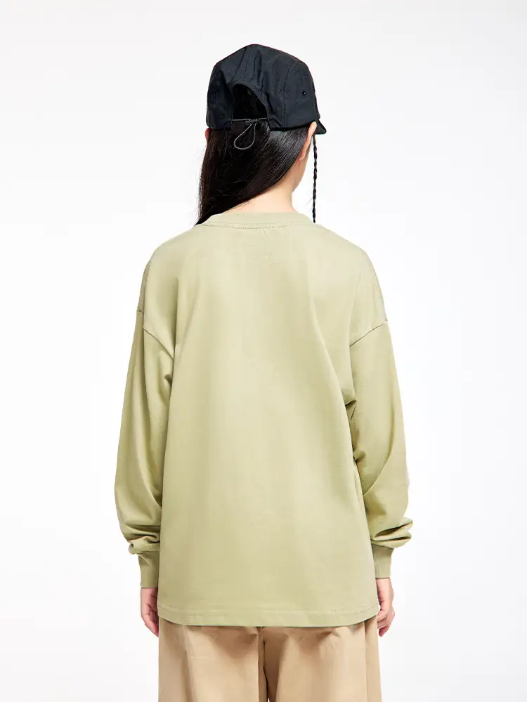 Long Sleeve T-Shirt for Girls Boys Pure Cotton Beige - Image 6