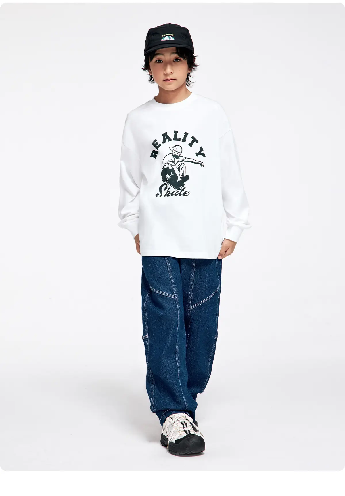 Long Sleeve T-Shirt for Girls Boys Pure Cotton Beige — feature 16