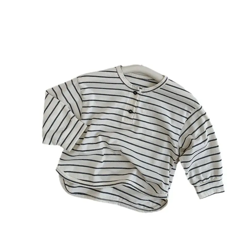 Boy Striped Overalls Set Brown 2026 - Image 6