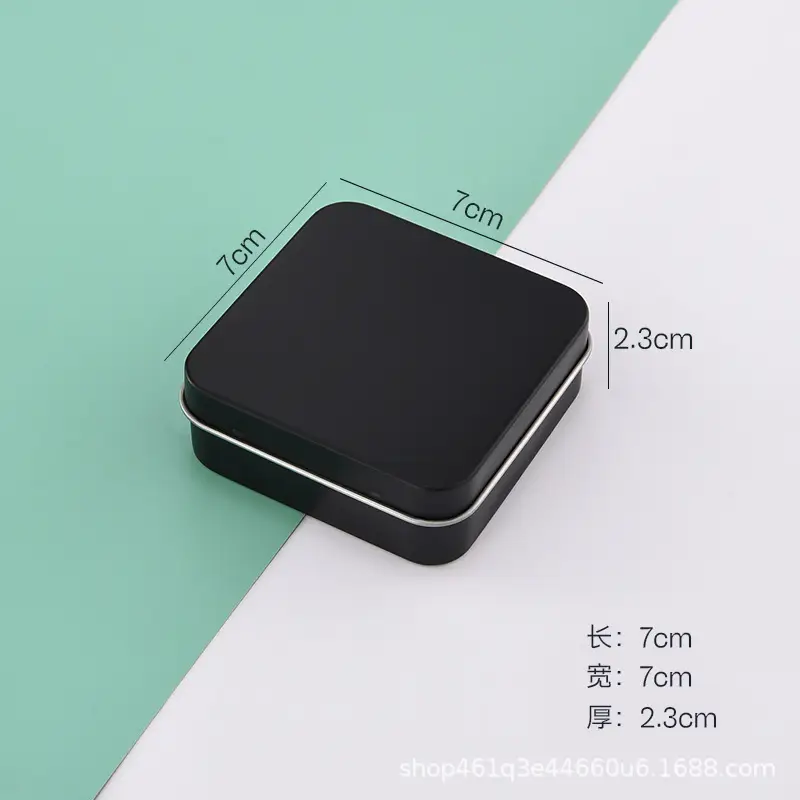 Tin Box SqUare Jewelry Gift SUgar Box Metal Packaging Storage Flip-top Iron Box U Disk Empty Box Portable Small