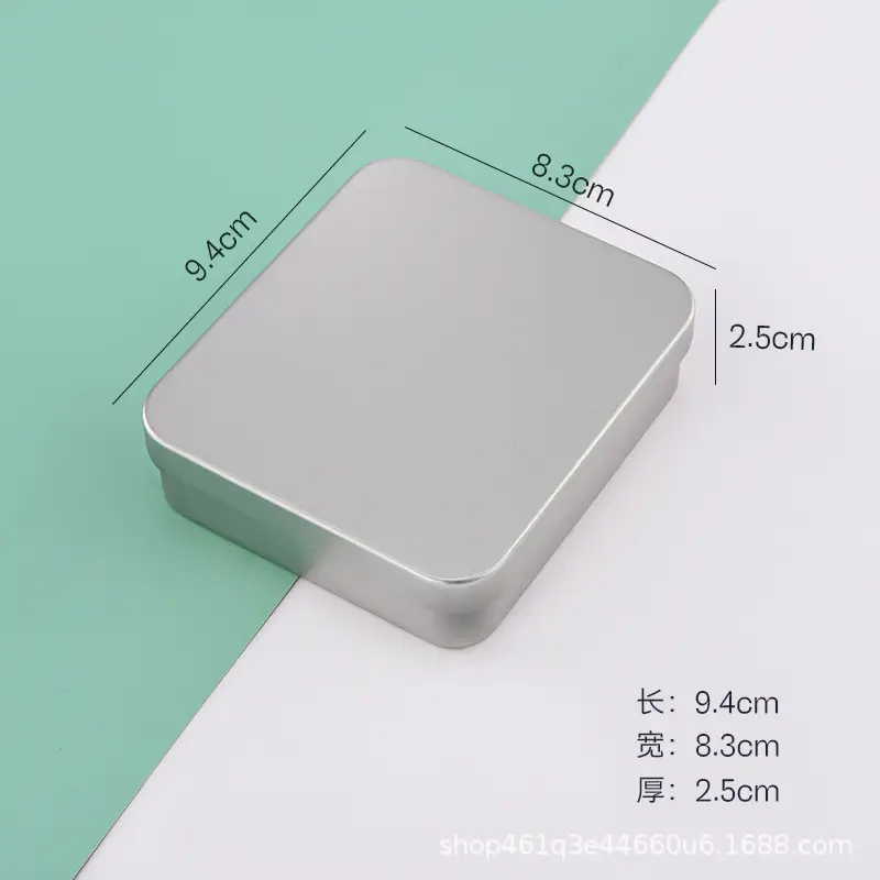 Tin Box SqUare Jewelry Gift SUgar Box Metal Packaging Storage Flip-top Iron Box U Disk Empty Box Portable Small
