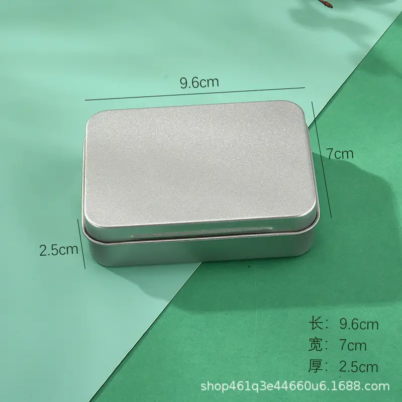 Tin Box SqUare Jewelry Gift SUgar Box Metal Packaging Storage Flip-top Iron Box U Disk Empty Box Portable Small