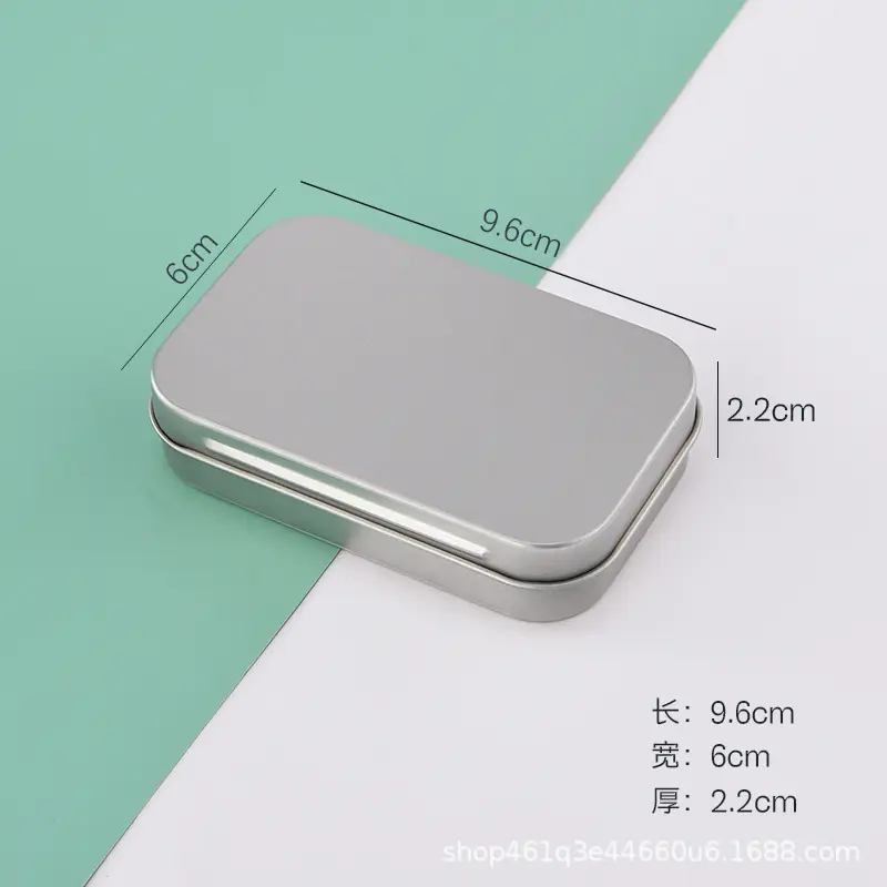 Tin Box SqUare Jewelry Gift SUgar Box Metal Packaging Storage Flip-top Iron Box U Disk Empty Box Portable Small