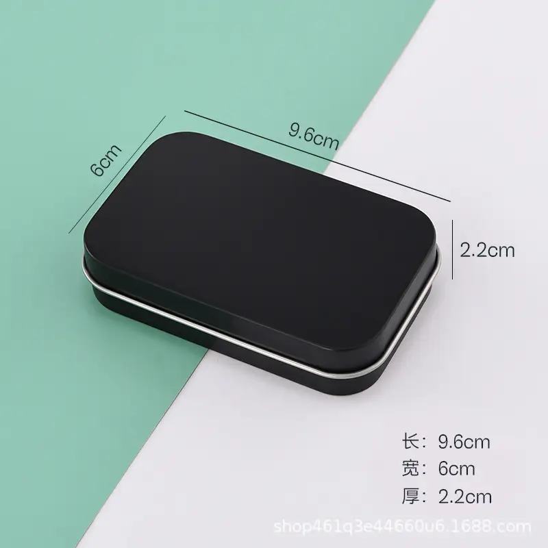 Tin Box SqUare Jewelry Gift SUgar Box Metal Packaging Storage Flip-top Iron Box U Disk Empty Box Portable Small