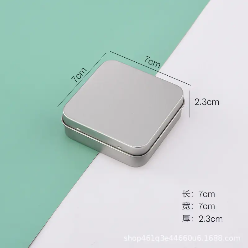 Tin Box SqUare Jewelry Gift SUgar Box Metal Packaging Storage Flip-top Iron Box U Disk Empty Box Portable Small