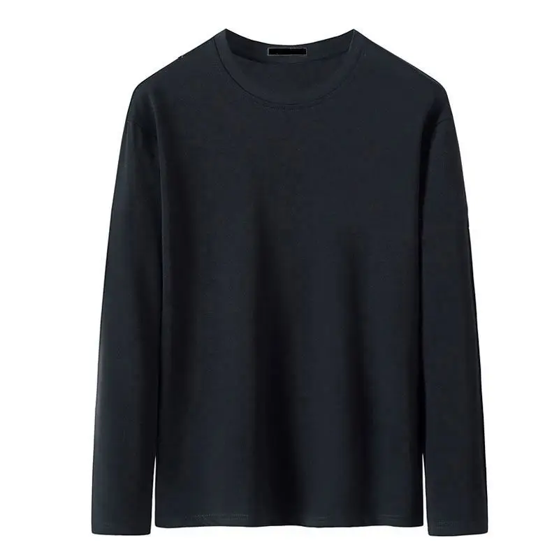 Men's Grey Velvet T-Shirt Mid Collar Warm Fleece Lined