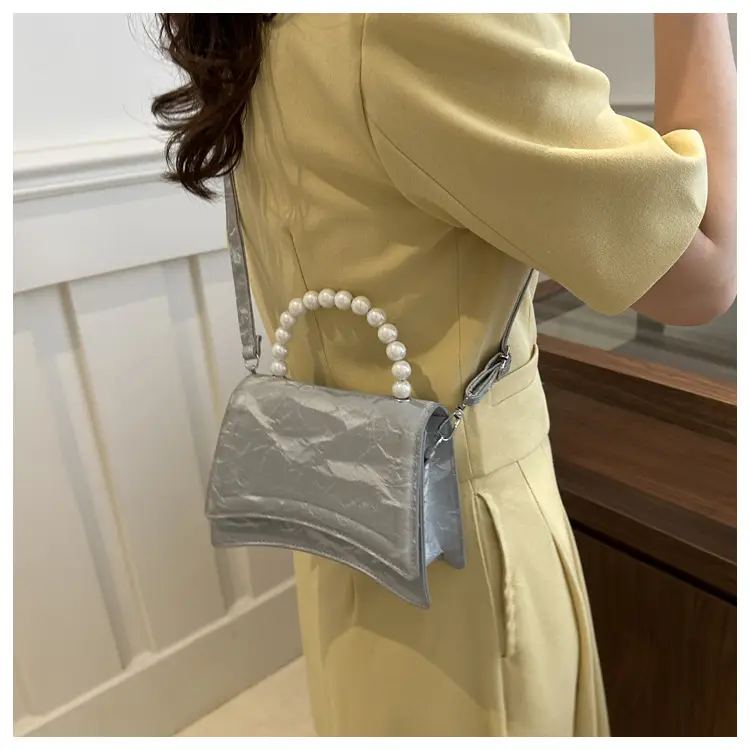 Pearl Crossbody Bag for Women, Small Square, PU Leather, Multi Color — feature 10