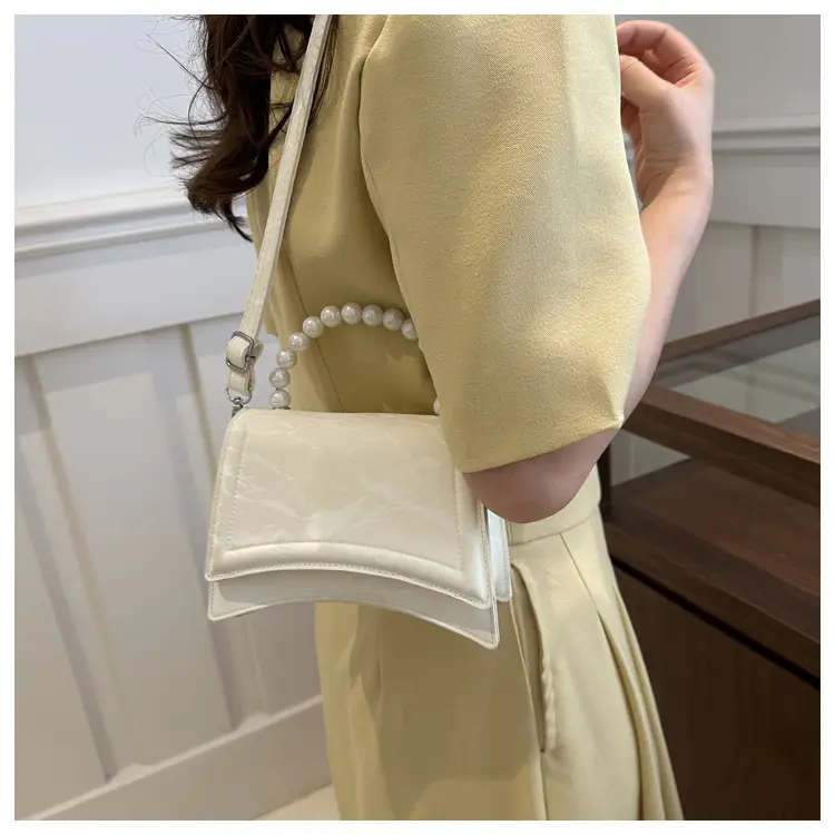 Pearl Crossbody Bag for Women, Small Square, PU Leather, Multi Color — feature 12