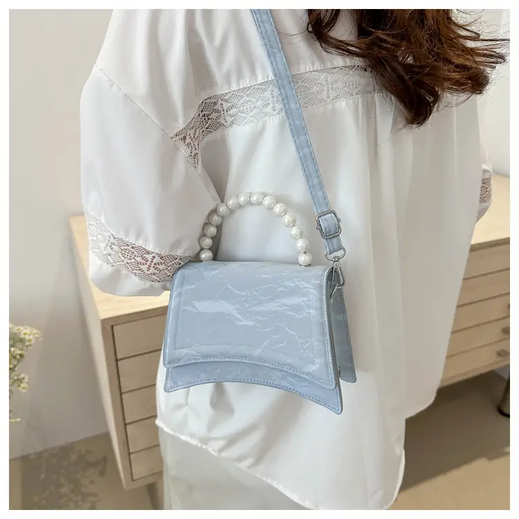 Pearl Crossbody Bag for Women, Small Square, PU Leather, Multi Color — feature 17