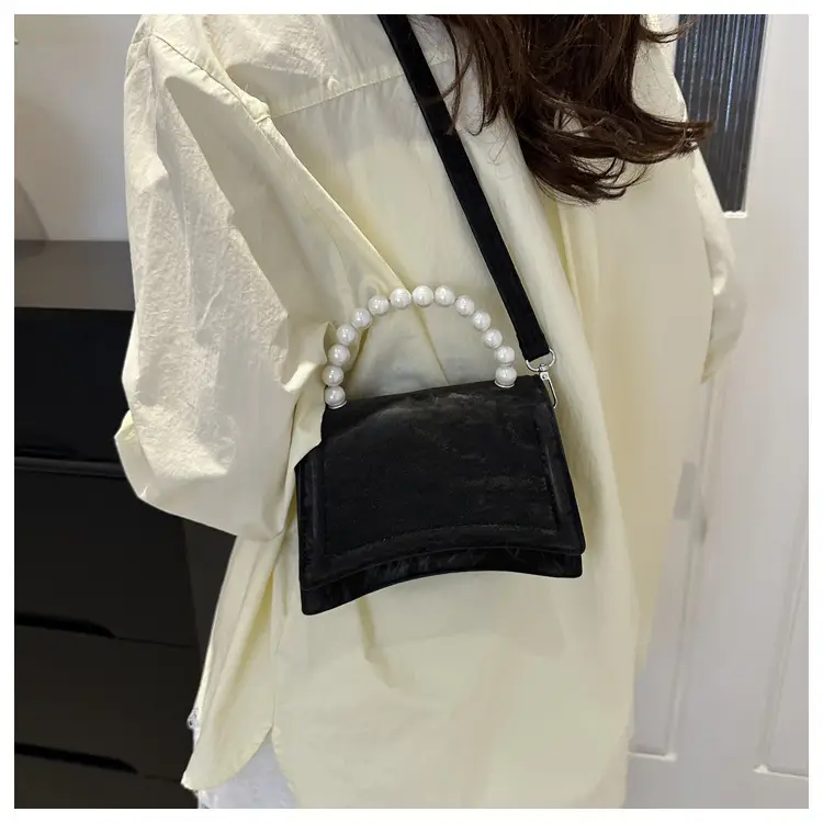 Pearl Crossbody Bag for Women, Small Square, PU Leather, Multi Color — feature 19