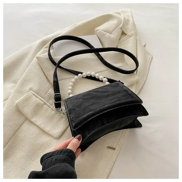 Pearl Crossbody Bag for Women, Small Square, PU Leather, Multi Color — feature 27