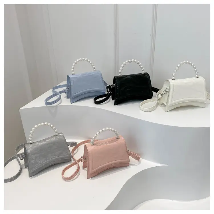 Pearl Crossbody Bag for Women, Small Square, PU Leather, Multi Color — feature 30