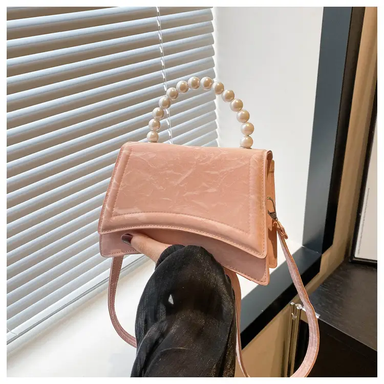 Pearl Crossbody Bag for Women, Small Square, PU Leather, Multi Color - Image 5
