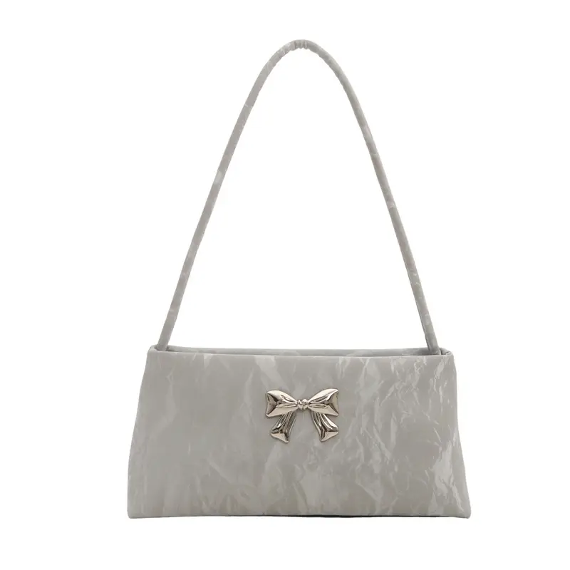 Black Bow Embroidered Women's Shoulder Bag - Image 10
