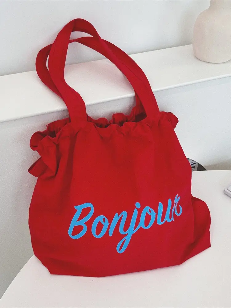 Yellow Korean Style Printed Shoulder Bag - Image 8