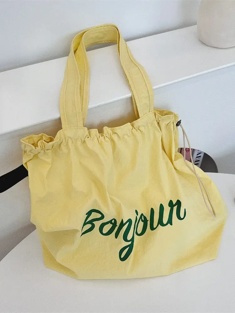 Yellow Korean Style Printed Shoulder Bag - Image 9