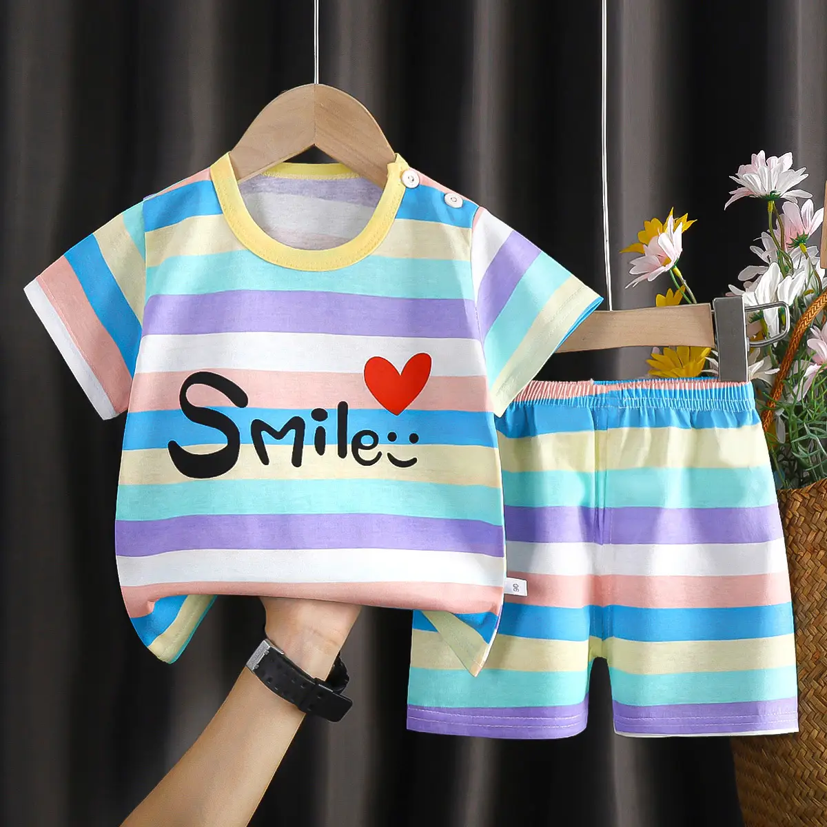 Boys Cotton Frog Print Shorts Suit Summer - Image 14