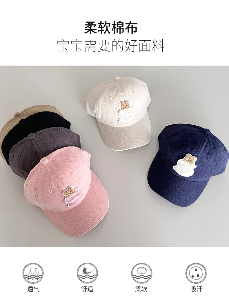 Blue Cartoon Cap for Boys Girls Travel Sun Hat — feature 2
