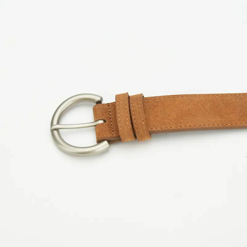 Women's Frosted Pin Buckle Belt Coffee Color