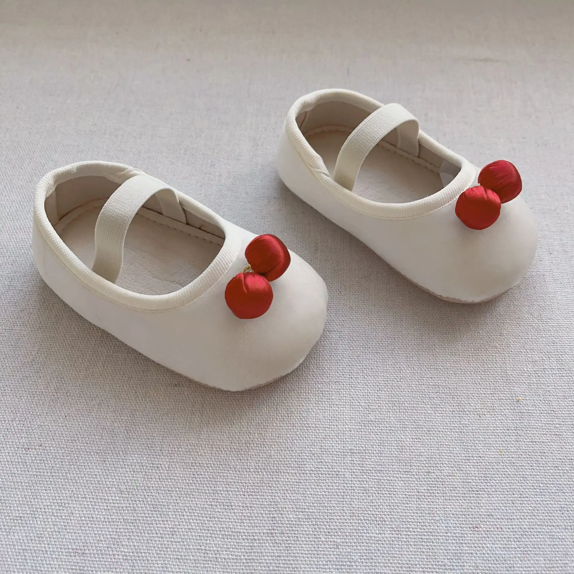 New Baby Toddler Shoes Girls Korean Cherry Boat Velvet Small — feature 7