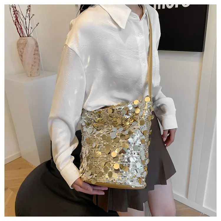 Black Lace Sequins Shoulder Bag for Women — feature 12
