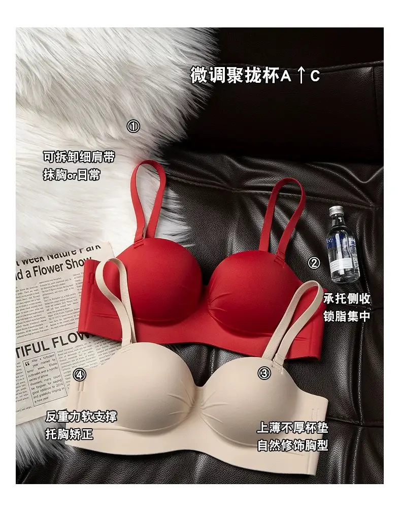3D Boo Boo Chest Small Bra Anti-Sagging Soft Support — feature 14
