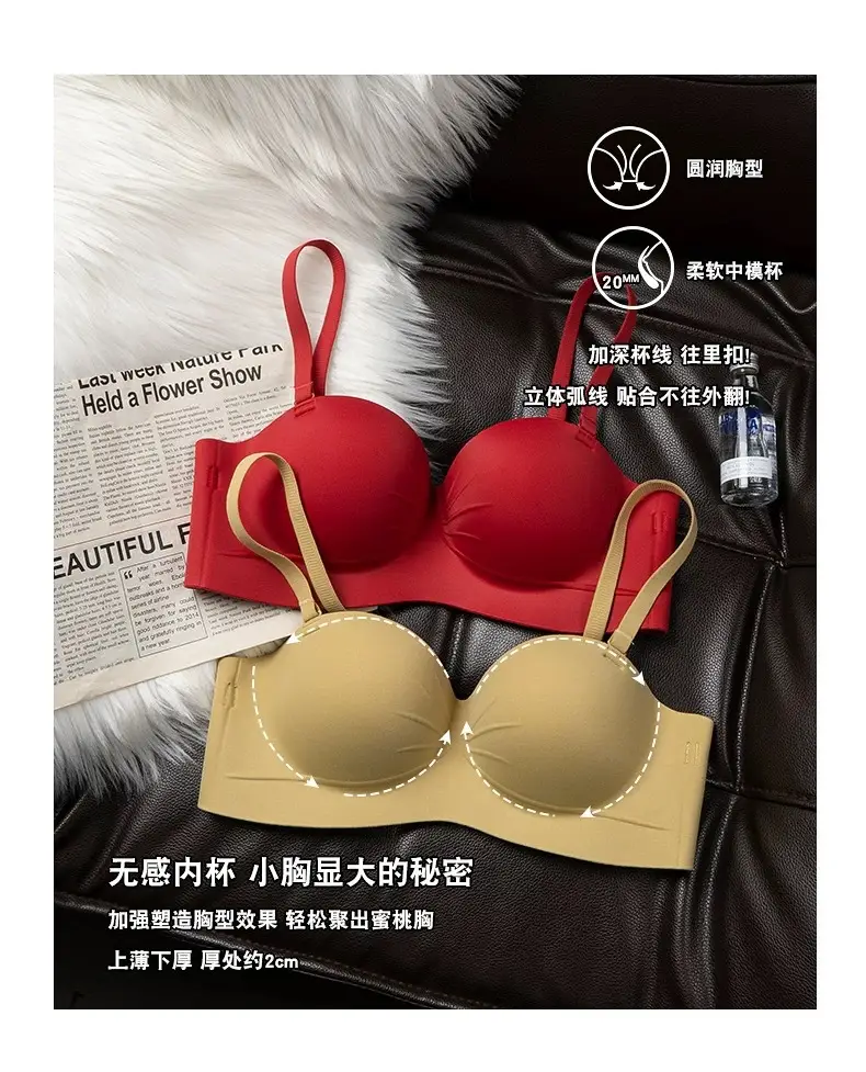 3D Boo Boo Chest Small Bra Anti-Sagging Soft Support — feature 9