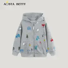 Cross-Brand Long Sleeve T-Shirt for Boys Green Gray Fun Print — feature 27
