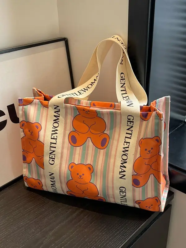 Women Cartoon Canvas Tote Bag 2024 New Girly Style - Image 12