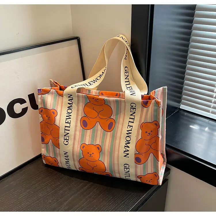 Women Cartoon Canvas Tote Bag 2024 New Girly Style — feature 18