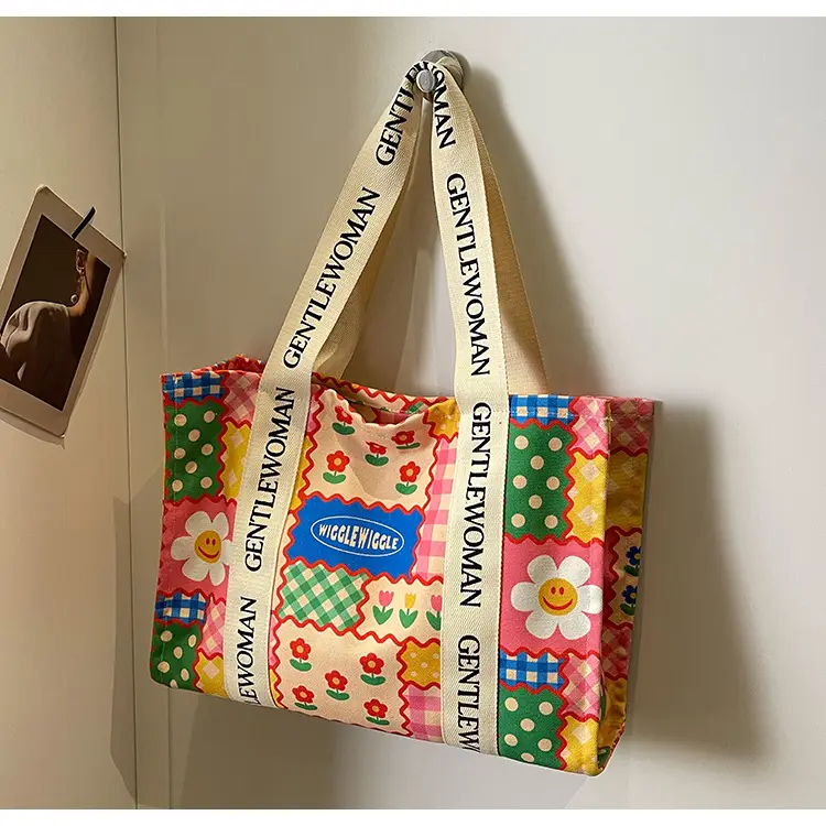 Women Cartoon Canvas Tote Bag 2024 New Girly Style — feature 25