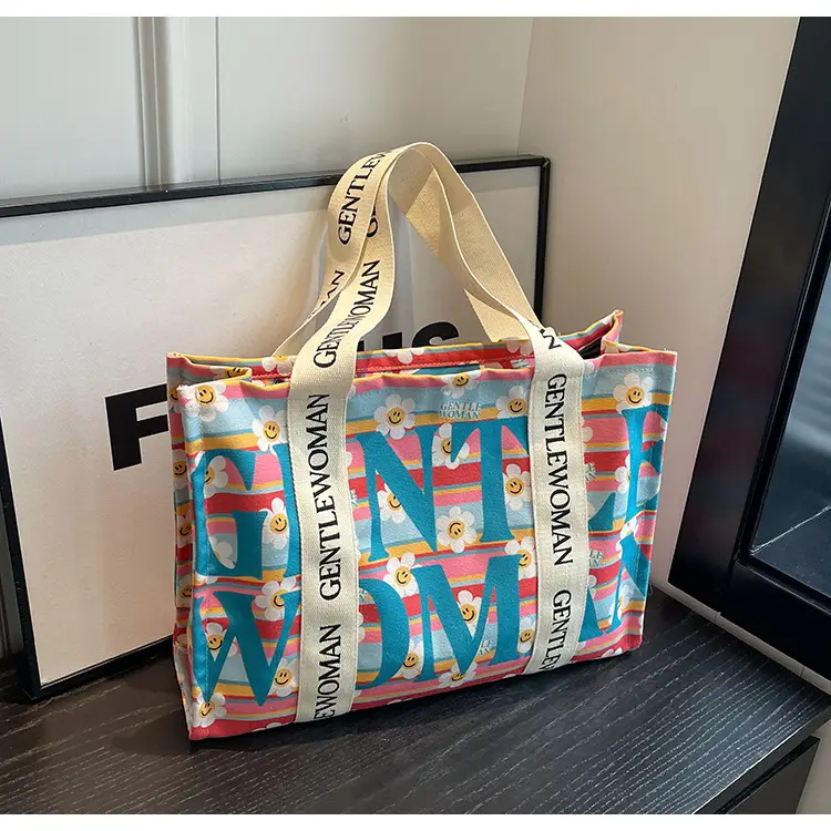 Women Cartoon Canvas Tote Bag 2024 New Girly Style — feature 27