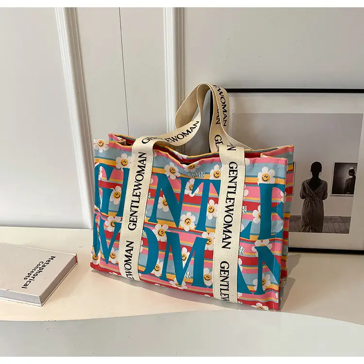 Women Cartoon Canvas Tote Bag 2024 New Girly Style — feature 28