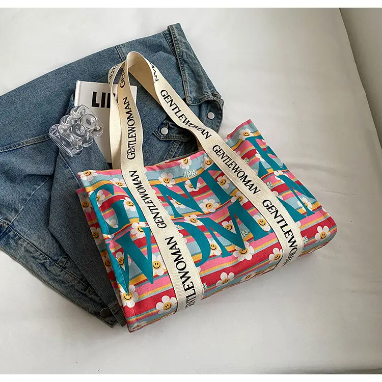 Women Cartoon Canvas Tote Bag 2024 New Girly Style — feature 29