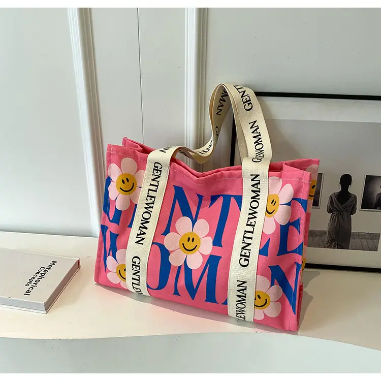 Women Cartoon Canvas Tote Bag 2024 New Girly Style — feature 34