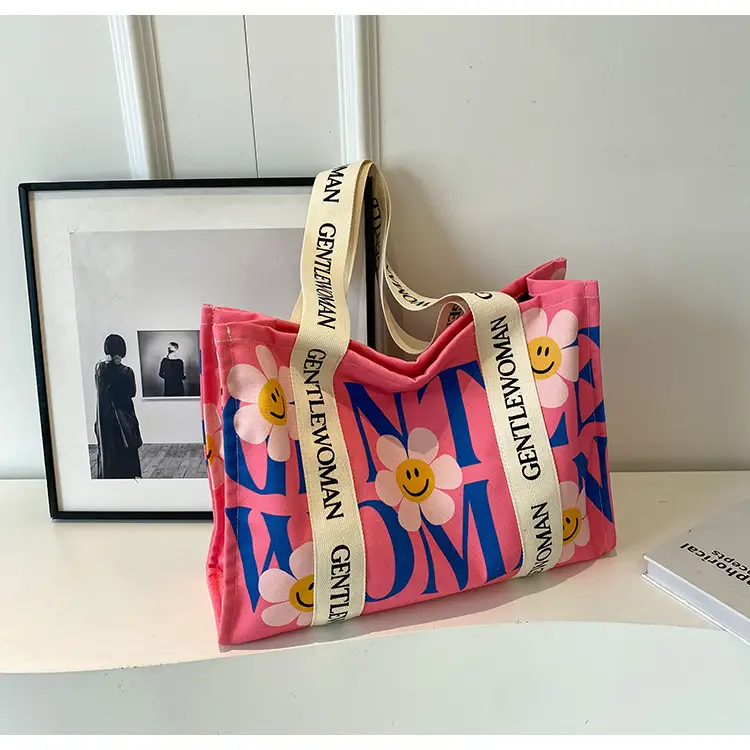 Women Cartoon Canvas Tote Bag 2024 New Girly Style — feature 35