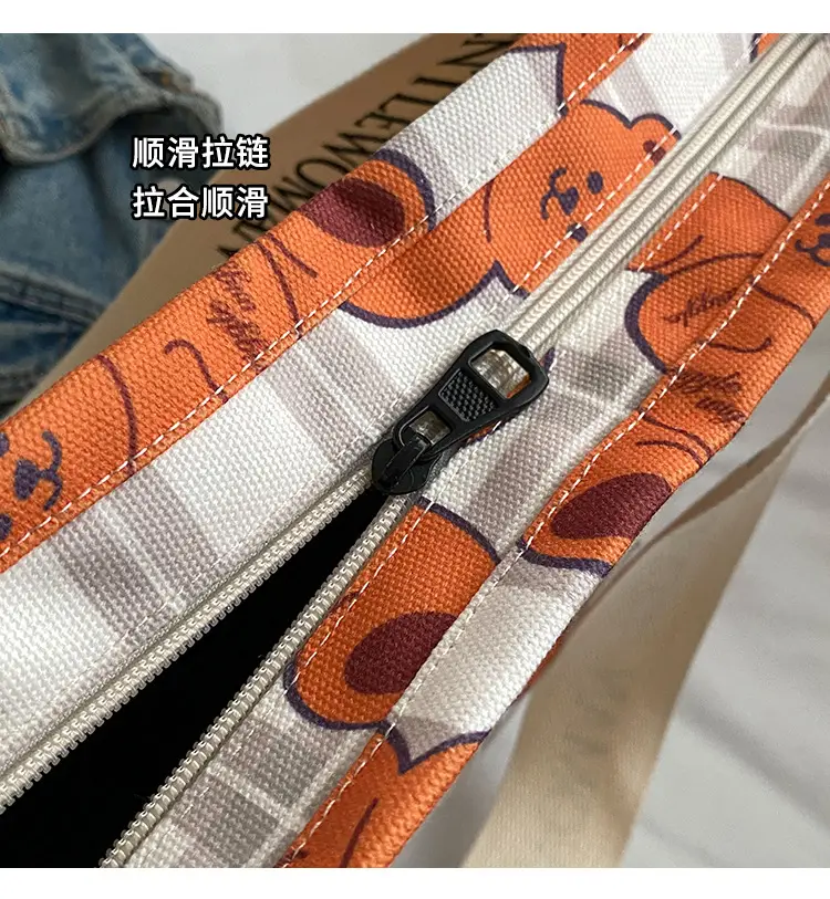 Women Cartoon Canvas Tote Bag 2024 New Girly Style — feature 6