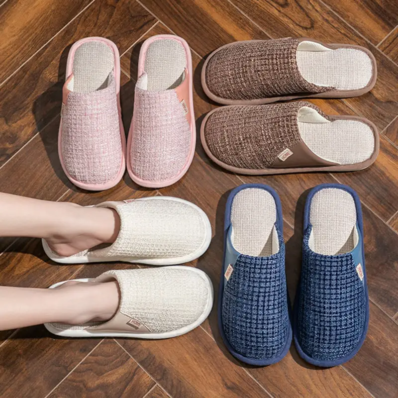 Cotton Green Slippers for Women Indoor Warm Winter - Image 47