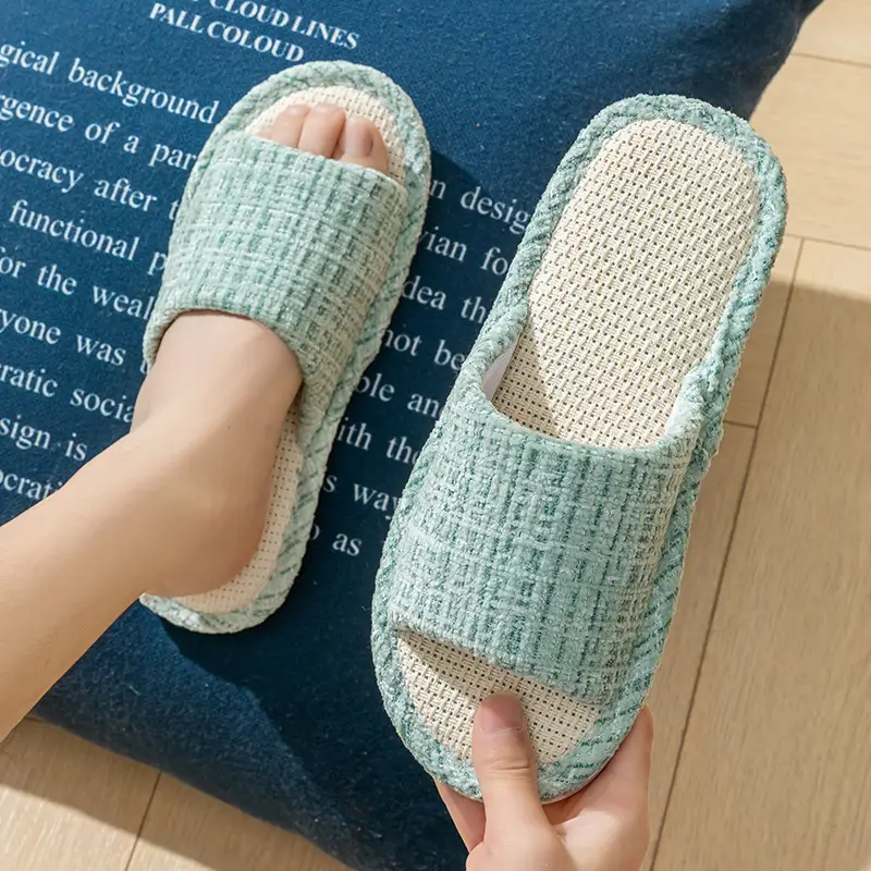 Cotton Green Slippers for Women Indoor Warm Winter - Image 38