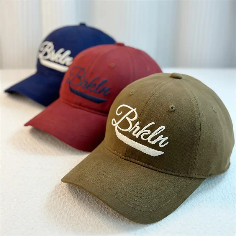 Women's Red & White Bikhna Cap Spring Autumn Wide Brim Cotton Baseball Cap