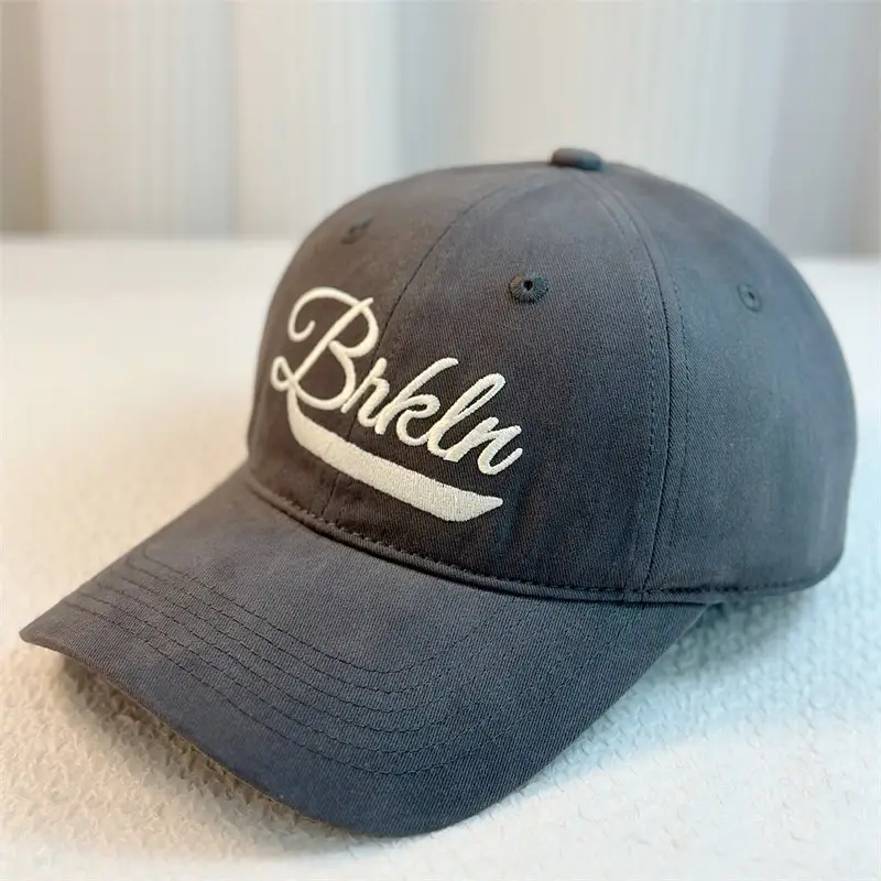Women's Red & White Bikhna Cap Spring Autumn Wide Brim Cotton Baseball Cap