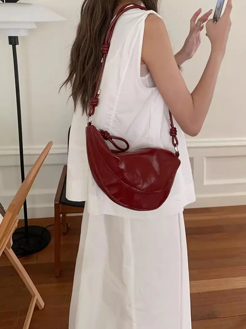 Korean 2026 Crescent Moon Shoulder Bag Women - Image 7