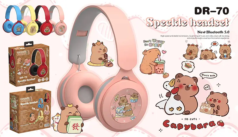 Red Blue Cartoon Bluetooth Headset for Kids — feature 2