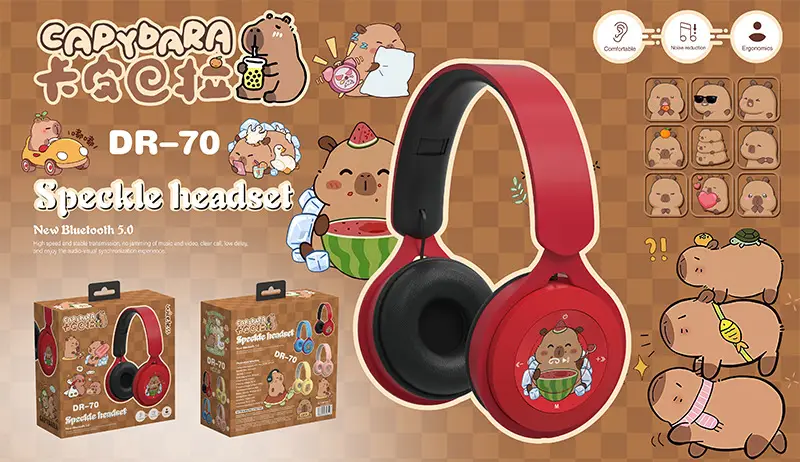 Red Blue Cartoon Bluetooth Headset for Kids — feature 3