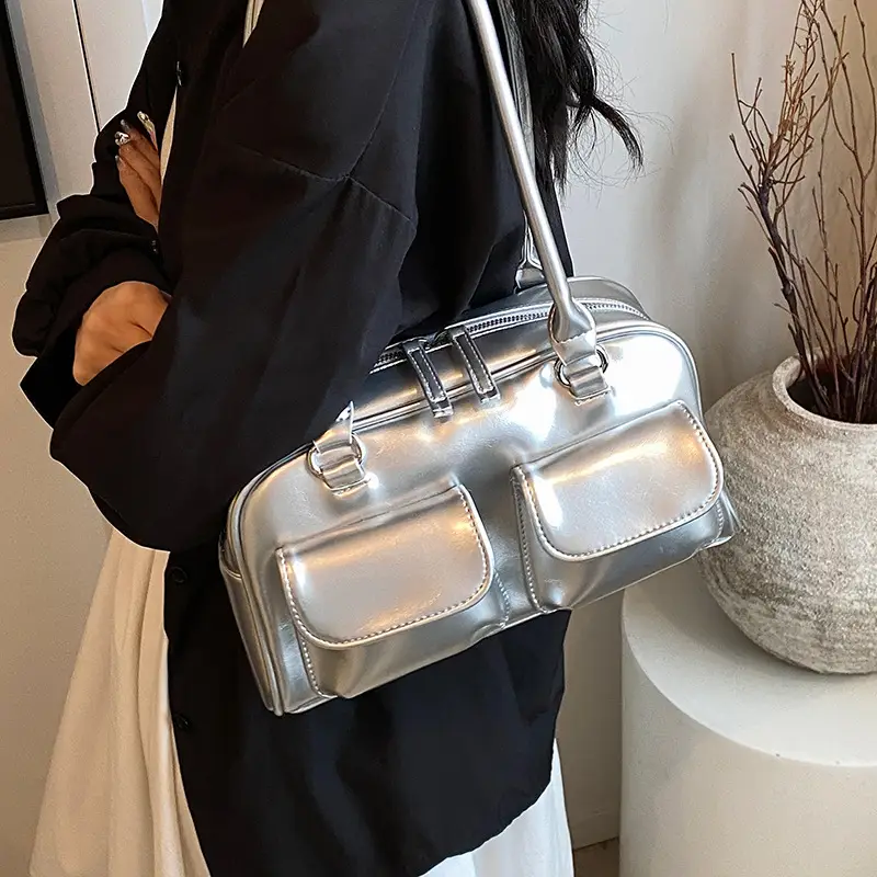 Silver Women's Large Shoulder Bag 2026 - Image 9