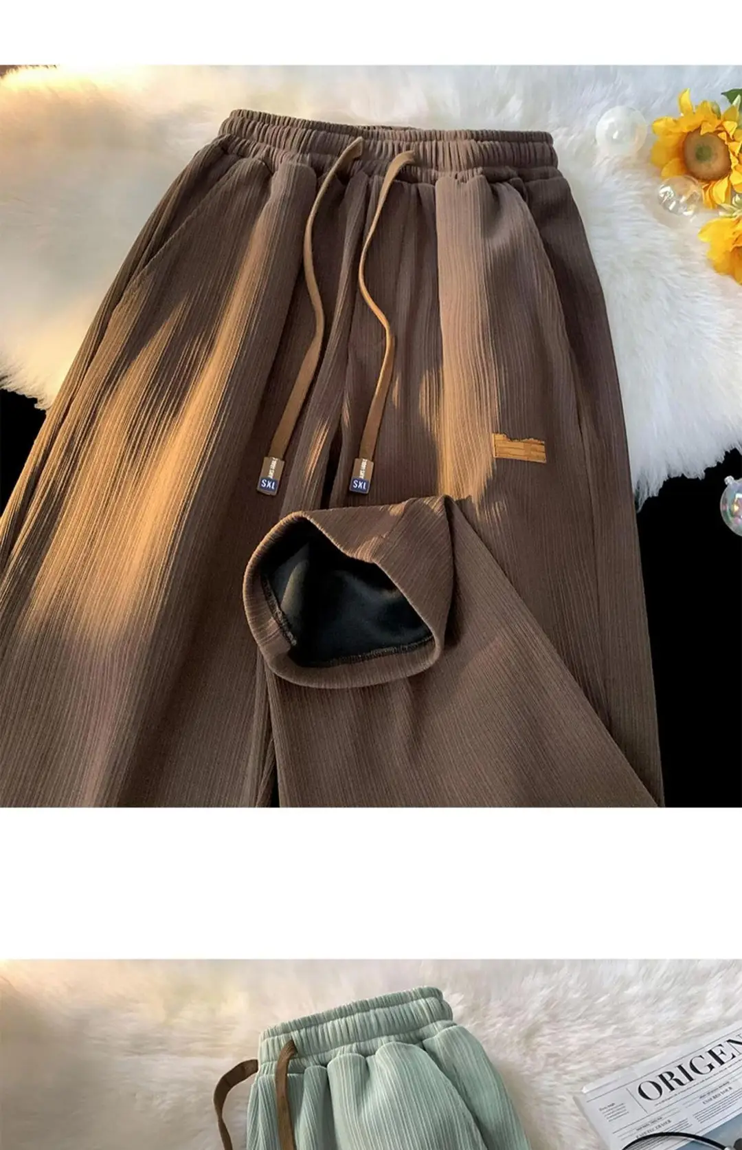 2026 Trendy Summer Straight Elastic Ice Silk Casual Pants for Men, Loose Wide-Leg Drape Quick-Dry Sports Long Pants — feature 12