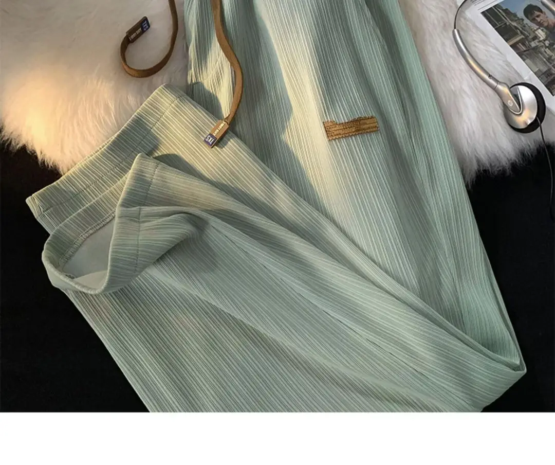 2026 Trendy Summer Straight Elastic Ice Silk Casual Pants for Men, Loose Wide-Leg Drape Quick-Dry Sports Long Pants — feature 13